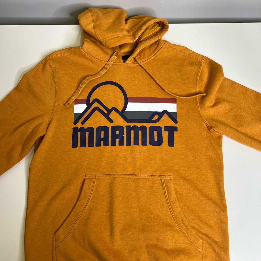 Marmot Men's Mustard Hoodie Sweater - Size Small
